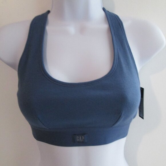 GAP GapBody Ribbed Logo Comfort Racerback Bralette NWT Sz S - Picture 2 of 4